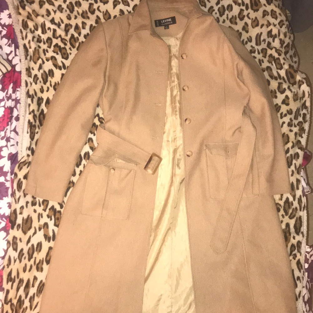 Tan Larry Levine Trench Coat (Worn Once)
